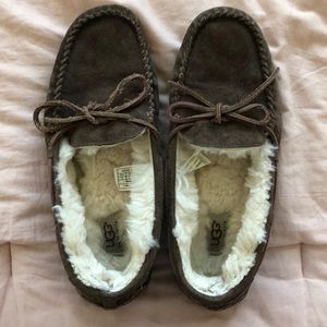 Brown ugg moccasin slippers